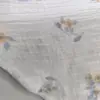 Сорочка муслін квітка з блакитним листком на молочному, SALE (з дефектами)