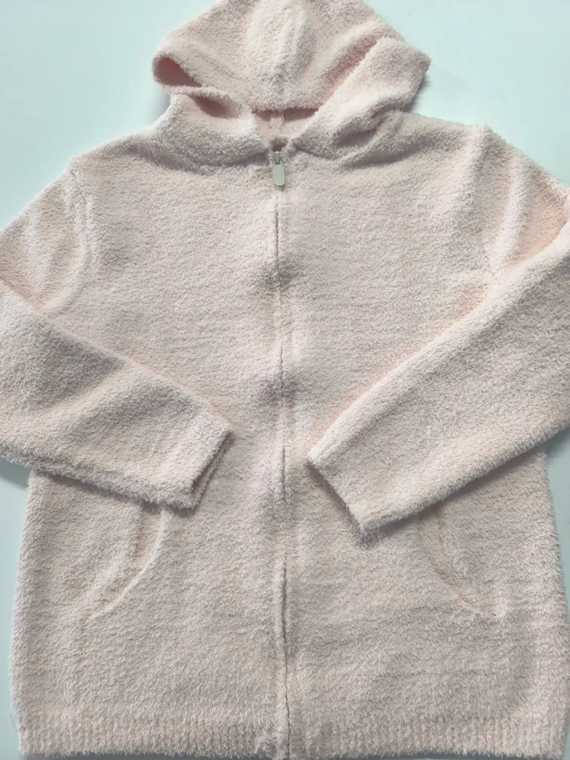 Soft в'язана кофта на блискавці пудрова, SALE (з дефектами)