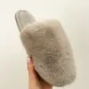 Капці домашні жіночі HS-LUX хутрянi закриті сірi