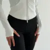 Yoga кофта на блискавці біла