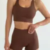 Yoga шорти коричневі