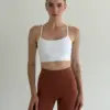 Yoga топ з борцівською спинкою білий