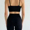 Yoga топ з тонкими бретелями чорний