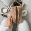 Косметичка TEDDY блискавка пластик коричневого кольору середня КВАДРАТ