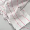 Костюм майка та шорти котон «Рожева смужка горизонтальна» на молочному, SALE (з дефектами)