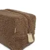 Косметичка TEDDY блискавка пластик коричневого кольору середня КВАДРАТ