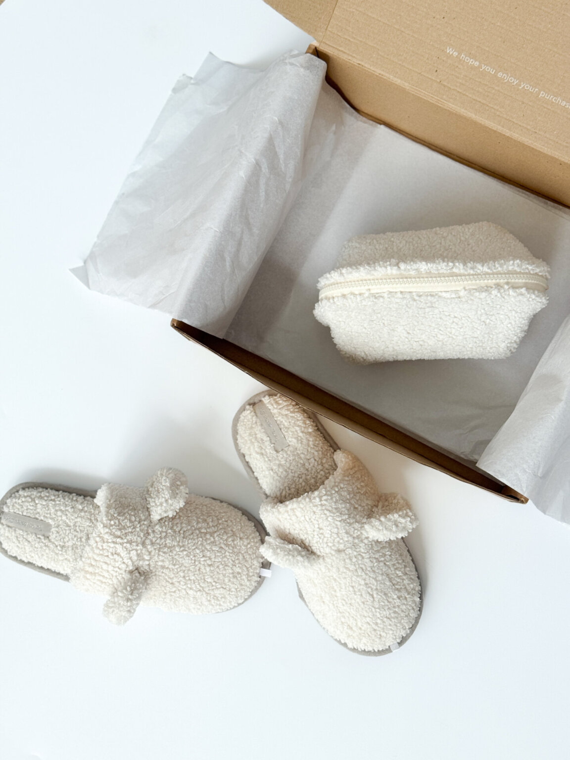 Набір подарунковий Teddy білий мала косметичка