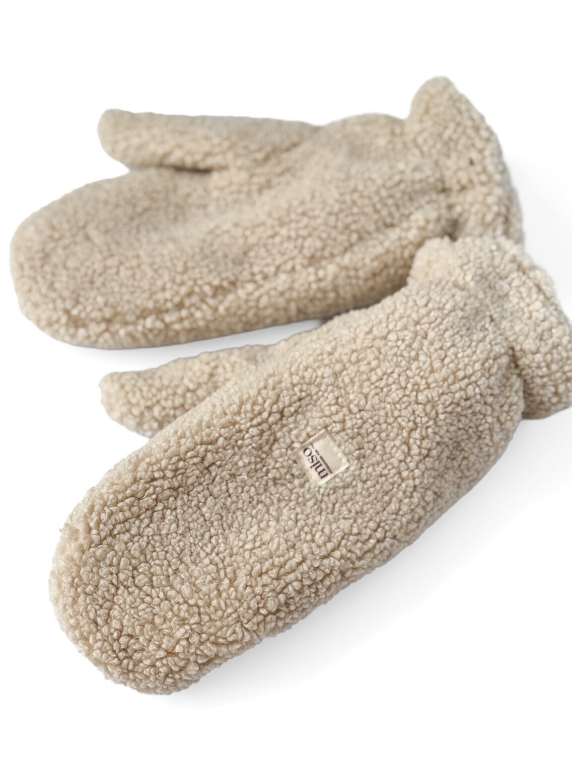 Рукавиці Teddy бежевий колір