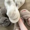 Капці жіночі # хутро білі