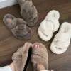 Капці жіночі # хутро бежеві