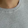 Комплект футболка та штани рубчик смужка сіра на білому