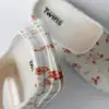 Twins капці піна пляжні та вуличні молочні у червону квітку (=) SALE (з дефектами)