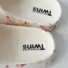 Twins капці піна пляжні та вуличні молочні у червону квітку (=) SALE (з дефектами)