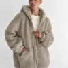 TEDDY Кофта з капюшоном попіл