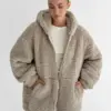 TEDDY Кофта з капюшоном попіл