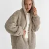 TEDDY Кофта з капюшоном попіл
