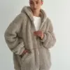 TEDDY Кофта з капюшоном попіл