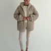 TEDDY Кофта з капюшоном попіл