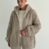 TEDDY Кофта з капюшоном попіл