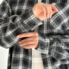 Фланель Сорочка сіро-чорна клітинка, One Size