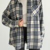 Фланель Сорочка жовто-зелена клітинка на молочному, One Size