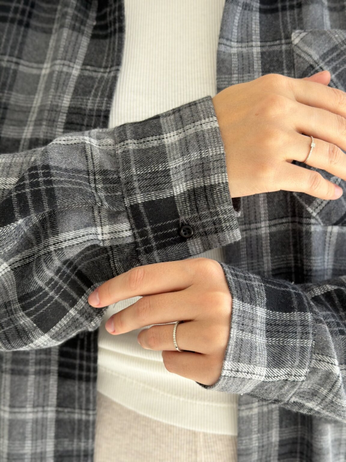 Фланель Сорочка темно-сіра клітинка, Onе Size