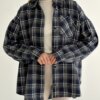Фланель Сорочка темно-синя клітинка, One Size