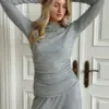 Soft Touch трикотаж лонгслів човник сірий