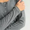 Soft Touch трикотаж костюм лонгслів та штани темно-сірий