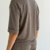 Soft Touch трикотаж костюм лонгслів та штани муки бежевий