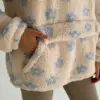 TEDDY Анорак комір стійка блакитна квітка