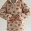 TEDDY Анорак комір стійка коричнева квітка