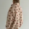 TEDDY Анорак комір стійка коричнева квітка
