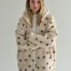 TEDDY Кофта на блискавці з капюшоном чорний горох