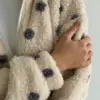 TEDDY Кофта на блискавці з капюшоном чорний горох