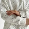 Костюм Кофта та Штани полар фліс синя крапка на білому