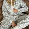 Костюм Кофта та Штани полар фліс синя квітка