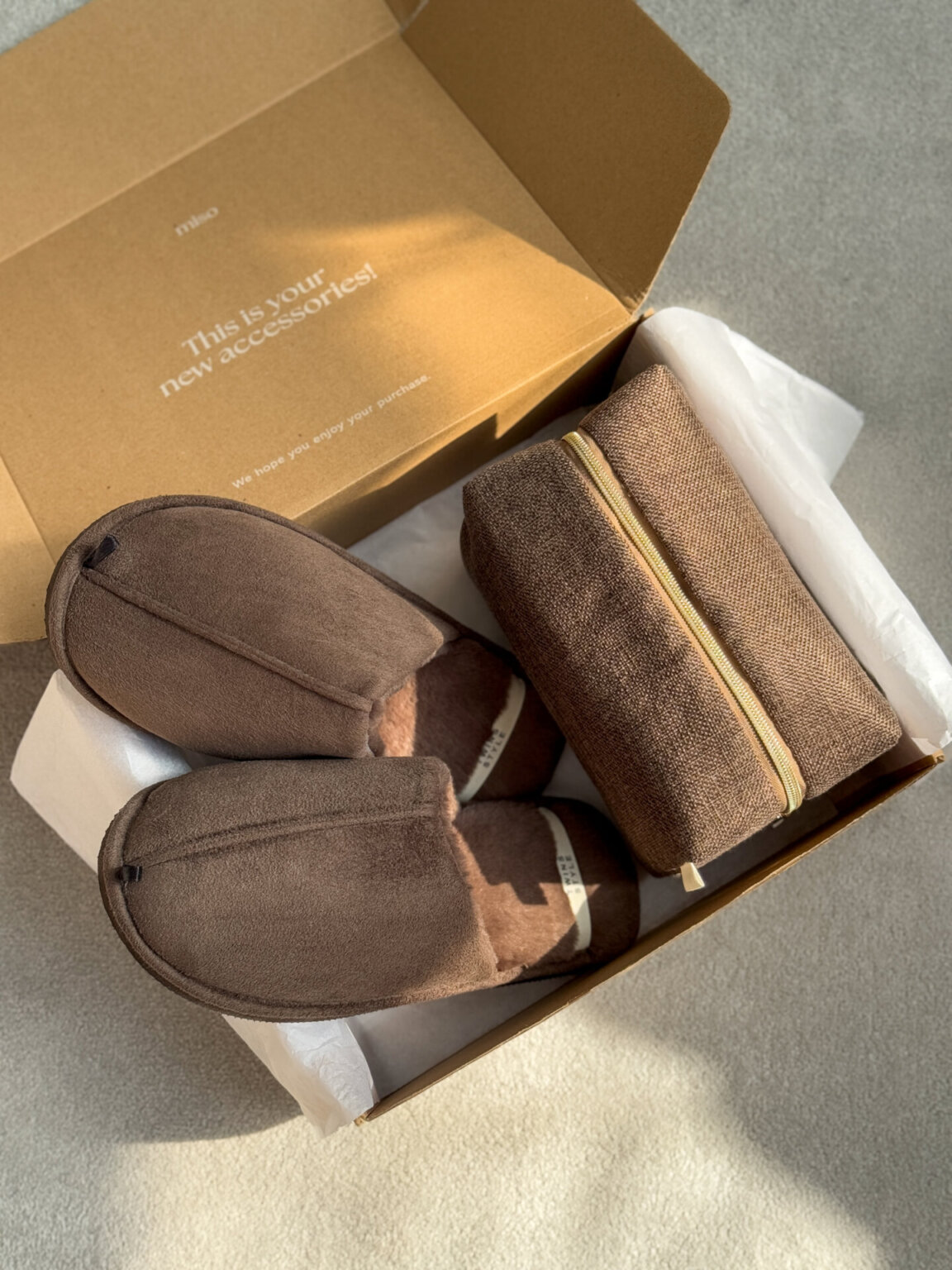 Чоловіча трикотажна косметичка середній квадрат колір коричневий