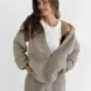 TEDDY ХМАРКА Костюм кофта на блискавці та штани попіл