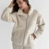 TEDDY ХМАРКА Костюм кофта на блискавці та штани молочний