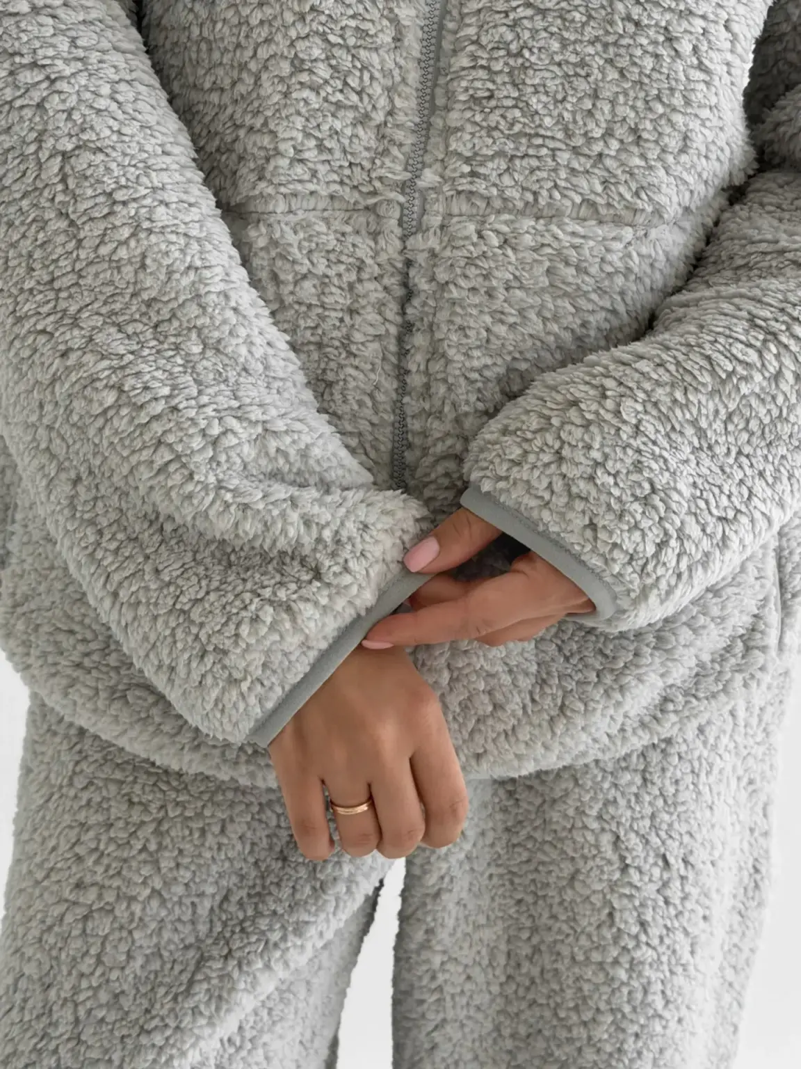 TEDDY ХМАРКА Костюм кофта на блискавці та штани сірий
